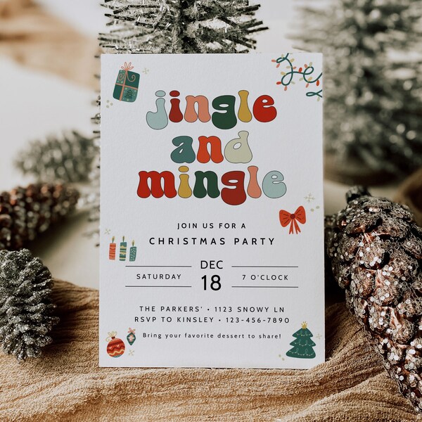 Kids Friendsmas Invitation Etsy
