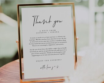 Jane Collection Wedding Thank You Signs