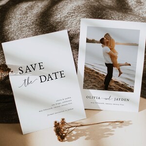 Save the Date Template | Printable Save the Date | Wedding Save the Date with Photo | Minimalist Save the Date | Photo Save Date | WILLOW
