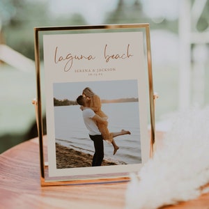Hochzeit Tischnummern mit Fotos Vorlage — Foto Tischnummer Karte — Lage Tischkarten — Druckbare Einzigartige Hochzeit Tischnummern