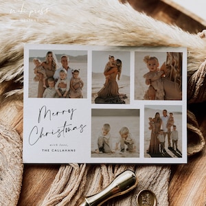 Photo Christmas Card Template | Modern Christmas Card | Boho Christmas Card | Printable Christmas Photo Card | Family Christmas Card