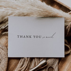 Minimalistische moderne Dankeskarten-Vorlage | Danksagungskarte Hochzeit | Bearbeitbar Danke | Dankeskarte für kleine Unternehmen | OLIVIA
