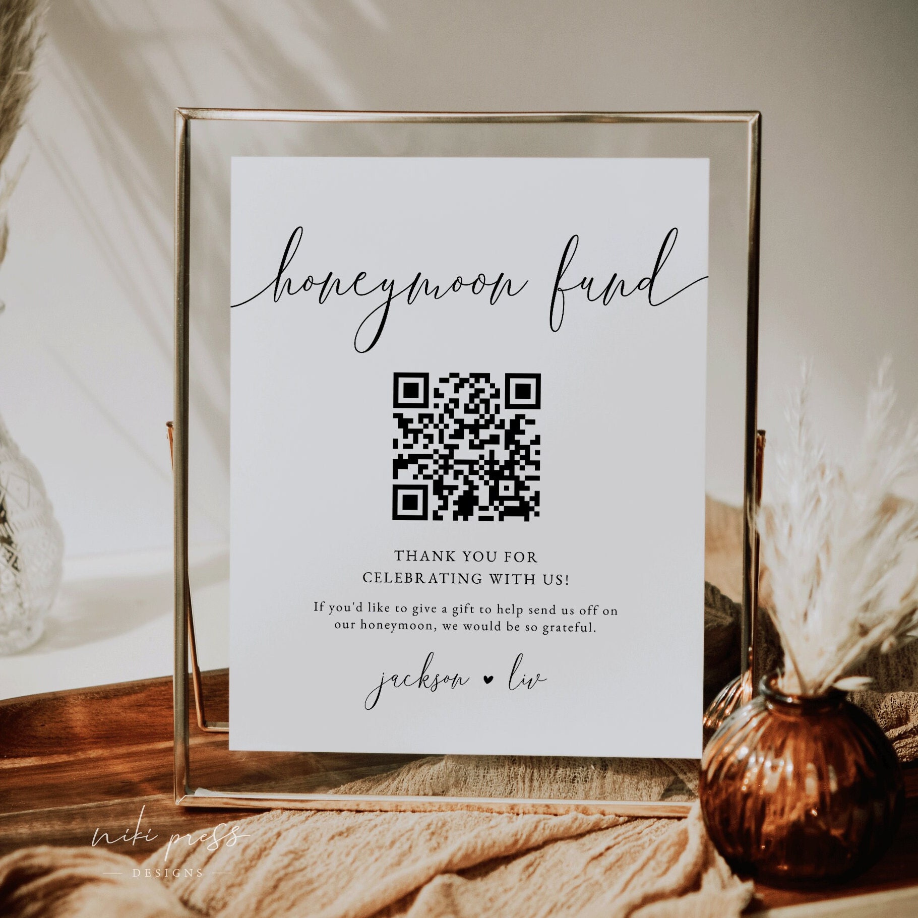 Minimalist Honeymoon Fund Sign Template Honeymoon Fund QR Etsy Minimalist Honeymoon Fund Sign Template Honeymoon Fund QR Etsy