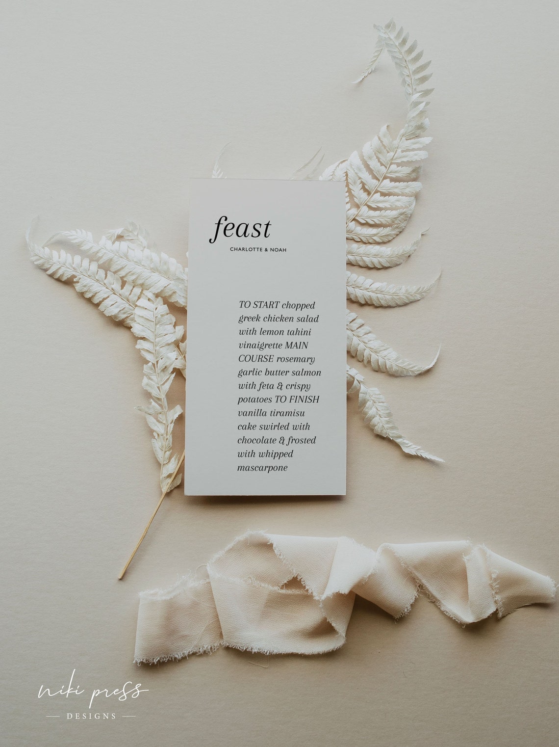Minimalist Wedding Menu Template Modern Wedding Menu Unique - Etsy
