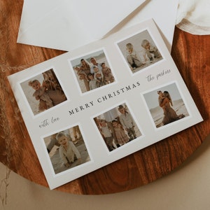 Minimalist Christmas Card Template, Year In Review, Photo Christmas Card, Year In Review Christmas Card, Photo Collage Christmas Card
