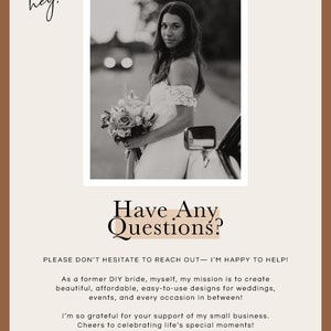 Minimalist Boho Wedding Ceremony Insert Card Template Printable Wedding Ceremony Invitation Modern Wedding Insert Card, 5x3.5 image 7