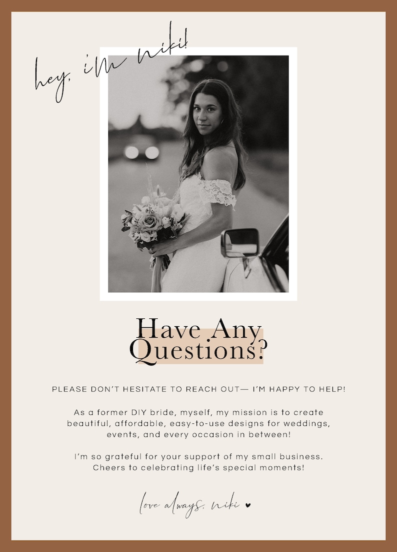 Minimalist Boho Wedding Ceremony Insert Card Template Printable Wedding Ceremony Invitation Modern Wedding Insert Card, 5x3.5 image 7