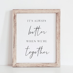 Better Together Song Lyrics Template — Jack Johnson Lyrics — Better Together Lyrics — Custom Song Lyrics Wall Art — Jack Johnson Wall Art
