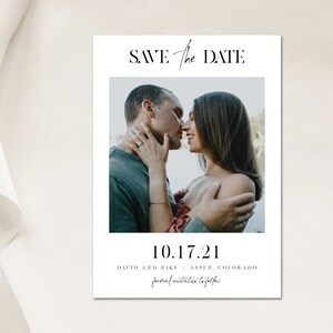 Photo Save the Date Template Minimalist Save the Date Boho Save the Date Modern Save the Date Printable Save the Date image 2