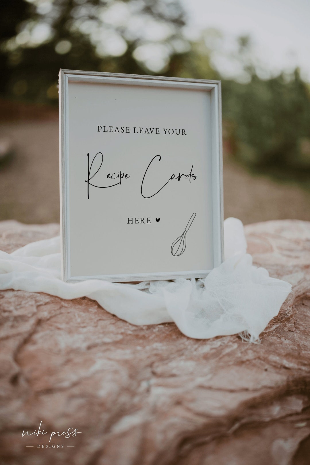 Recipe Card Sign Template Please Leave Your Recipe Cards Here Sign ...