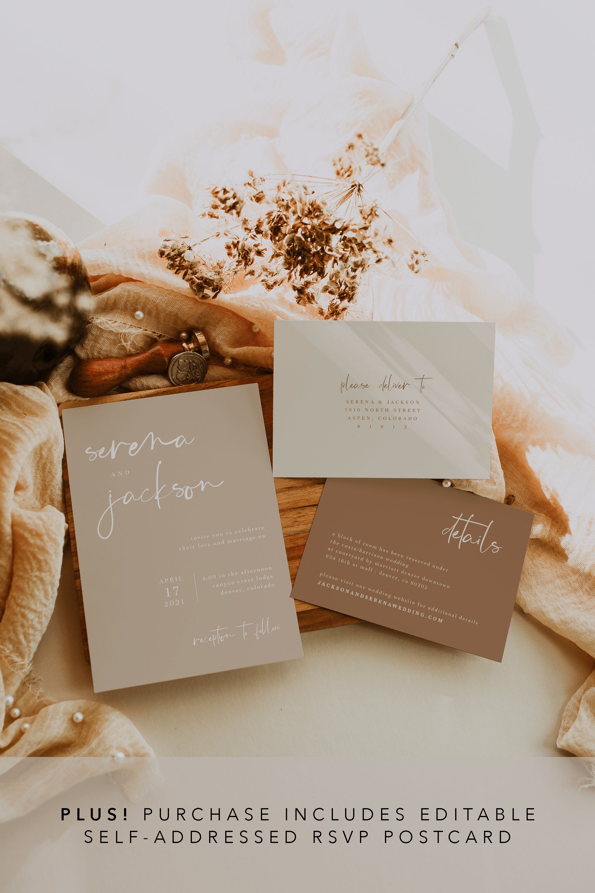 Boho wedding invitations discount