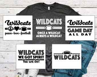 Wildcat Bundle SVG, Wildcat PNG, Wildcat clipart, gift for Wildcat fan, Wildcat Football svg, Wildcat mom art, Wildcat teacher art, Wildcat