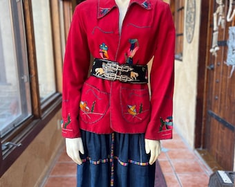 Style Eyes Chimayo Blanket Jacket: Hand Woven Wool Blend, Size