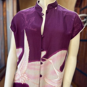 60s/70s The Ritz Honolulu Plum Purple Blouse M/L