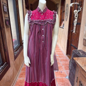 Vintage &quot;Made in Hawaii&quot; Maroon Maxi