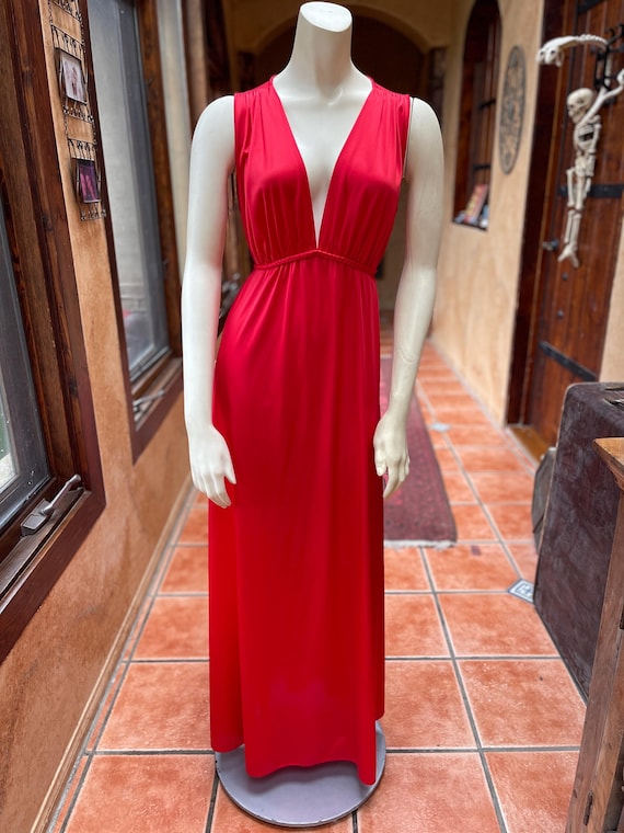 70s/80s Red Nightgown by Vanity Fair