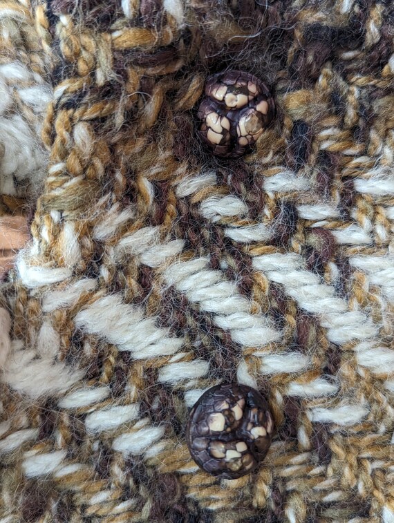Vintage Plaid Wool Brown Double Breassted Coat - image 8