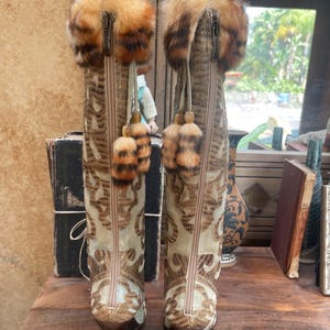 El Dantes Leather and Suede Inlay Stiletto Boots | EU 38 | US 7/8 image 3