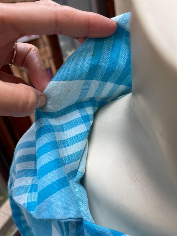 Vintage Blue Plaid Housedress - image 8