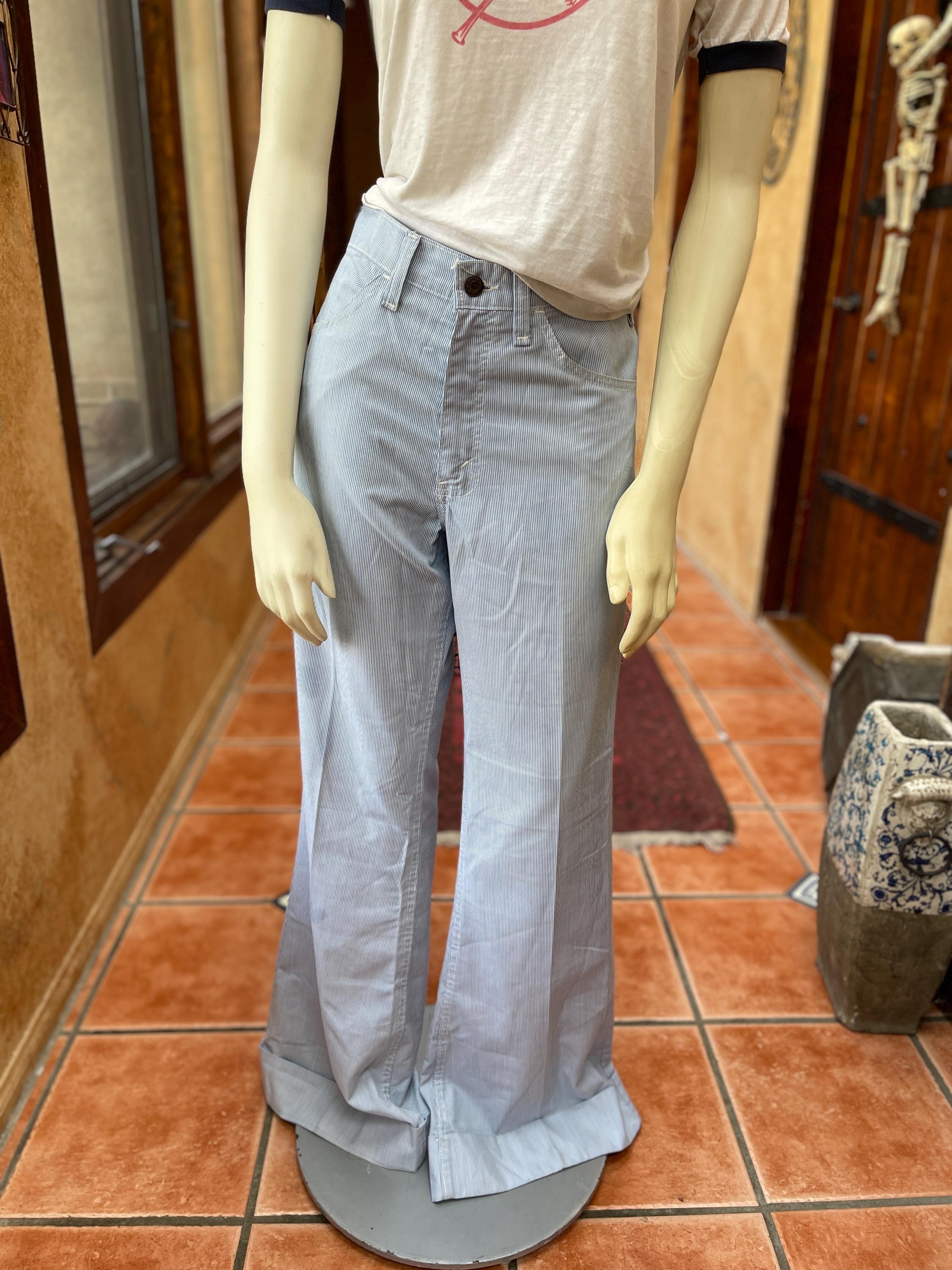 Vintage Levi's Sta-prest Big E White Tab Pinstripe Pants (late 60s