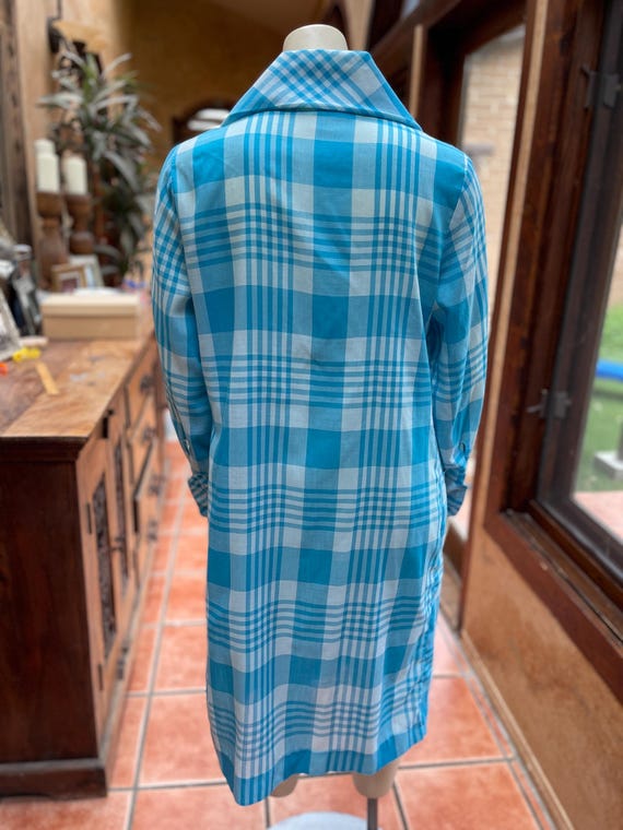 Vintage Blue Plaid Housedress - image 6