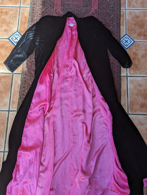 80s Victor Costa Pink Lined Velvet Opera Coat M/L