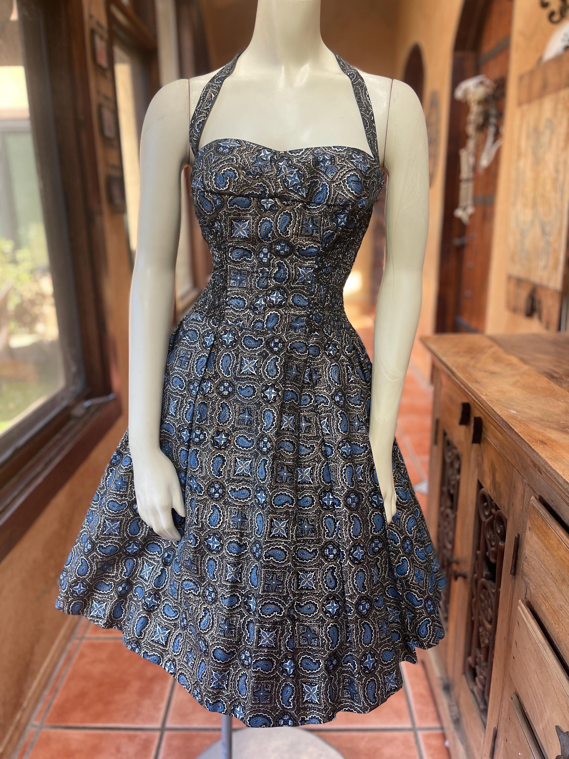 Paisley Halter Dress - Etsy