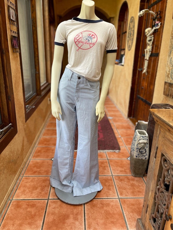 60s〜70s BIG E Levi's STA-PREST slacks Vintage Levi's Sta-prest Big E White Tab Pinstripe Pants (late 60s