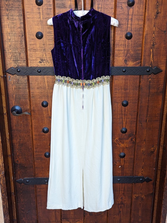 Vintage Purple Velvet Maxi Dress - image 3