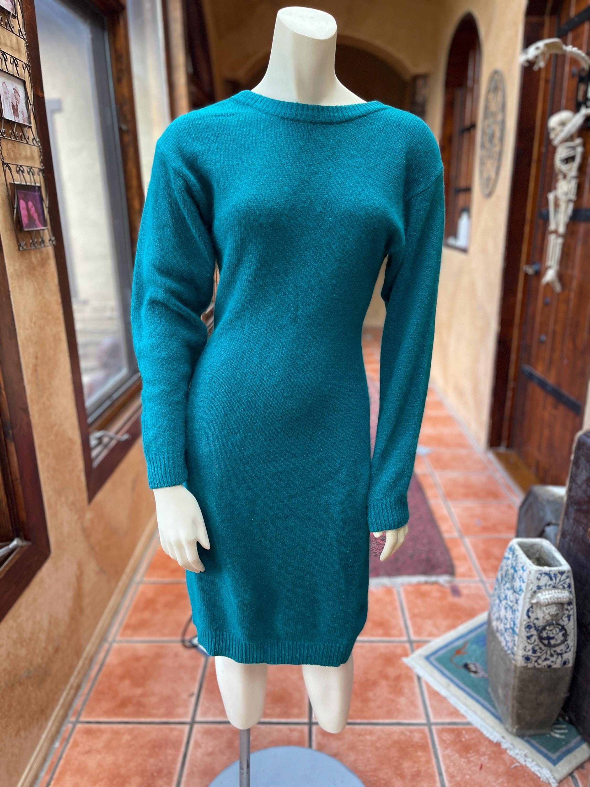 Teal Sweater Dress