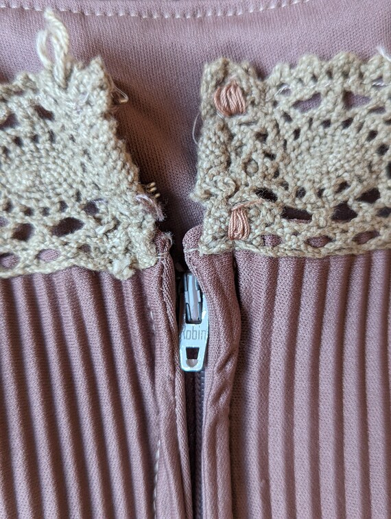 70s Mauve Dress and Bolero Set, 2 Piece Set - image 8