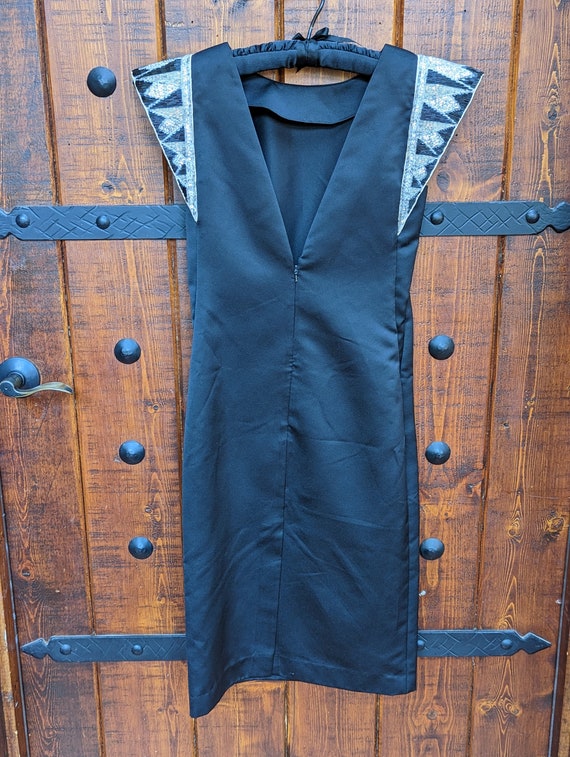 80s Oleg Cassini Black Dress - image 2