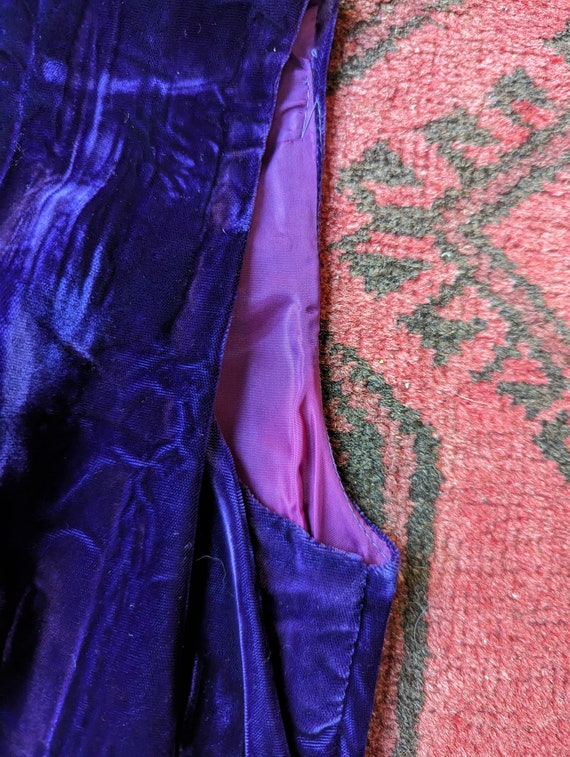 Vintage Purple Velvet Maxi Dress - image 10