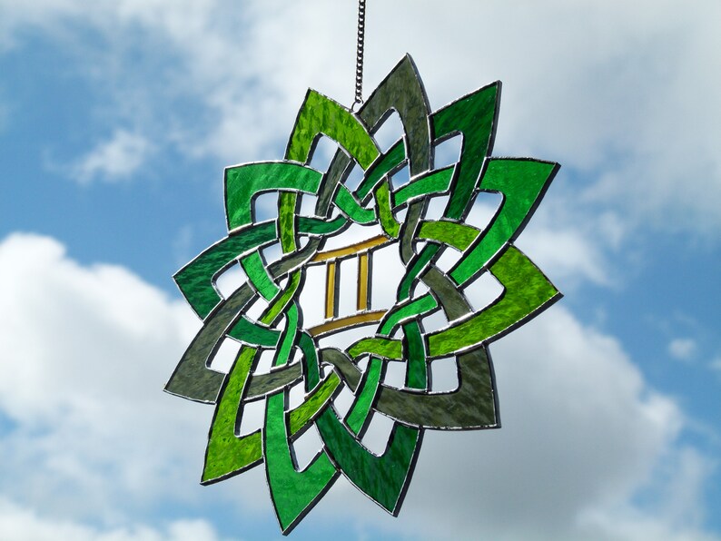 Gemini Tiffany Stained Glass Suncatcher Stained Glass Decor Stained