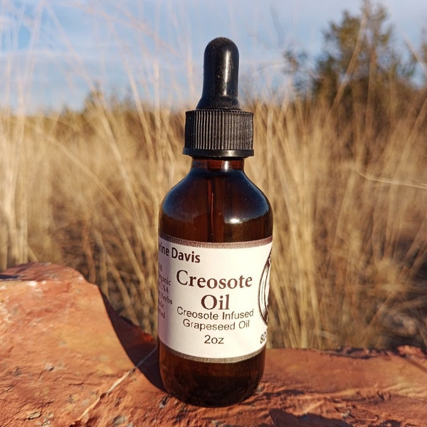 2oz Creosote Oil INFUSED Grapeseed Oil, Chaparral Fragrance