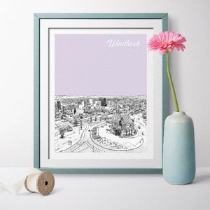 Windhoek Travel Poster, Windhoek , Windhoek Prints, Windhoek Art, Windhoek Poster, Windhoek Wall Art, Windhoek Wedding, South Africa Poster