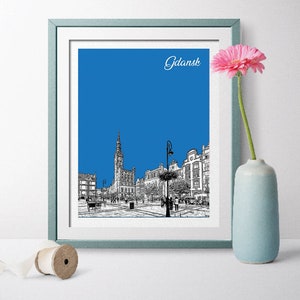 Poland Travel Poster, Gdansk Travel Poster, Gdansk Gift, Gdansk Prints, Gdansk Art, Gdansk Poster, Gdansk Wall Art, Gdansk Wedding, Poland