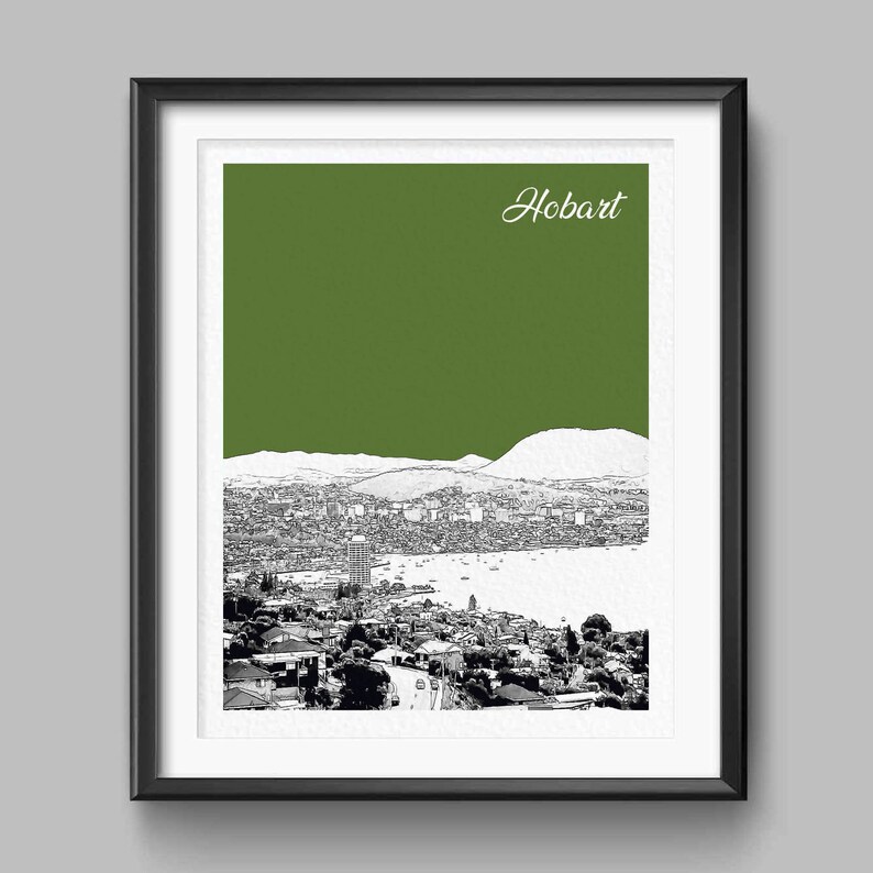 Tasmania Travel Poster Hobart Travel Poster Hobart Gift Etsy