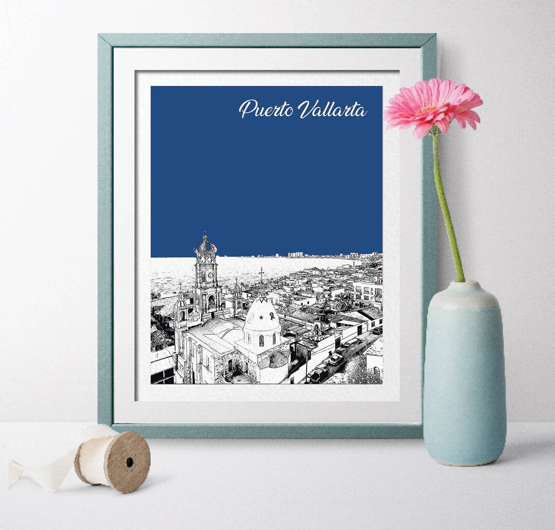 Mexico Travel Poster, Puerto Vallarta Travel Poster, Puerto Vallarta