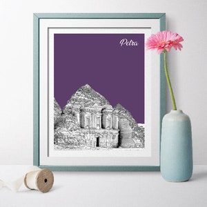 Petra Travel Poster, Petra Gift, Petra Prints, Petra Art, Petra Poster, Petra Wall Art, Petra Wedding, Jordan Poster, Jordan Art