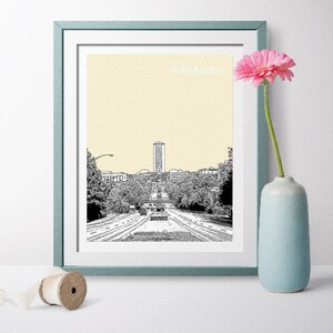 Tallahassee, Floryda, Tallahassee Floryda, Krajobraz Tallahassee, Prezent Tallahassee, Plakat podróżniczy, Sztuka ścienna Tallahassee, Panorama Tallahassee