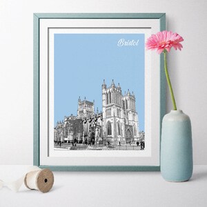 England Travel Poster, Bristol Travel Poster, Bristol Skyline, Bristol Cityscape, Bristol Art, Bristol Poster, Bristol Wall Art, Clifton
