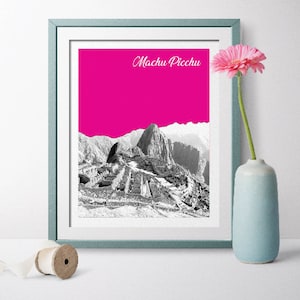 Peru Travel Poster, Machu Picchu Travel Poster, Machu Picchu Prints, Machu Picchu Art, Machu Picchu Wedding, Peru Poster, Peru Art