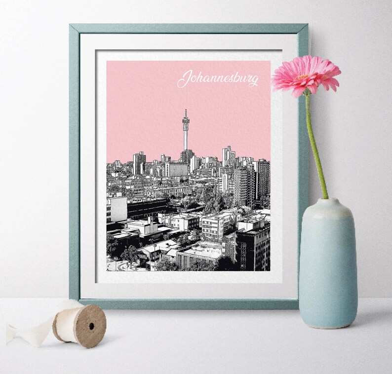 Johannesburg Gift Johannesburg Prints Johannesburg Art Etsy