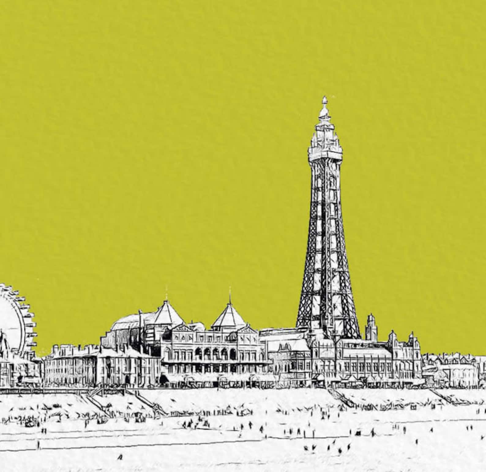 England Travel Poster Blackpool Poster Blackpool Wall Art Etsy