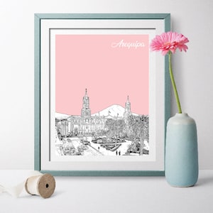 Peru Travel Poster, arequipa Travel Poster, arequipa Gift, arequipa Prints, Lima Art, arequipa Poster, Lima Wall Art, Lima