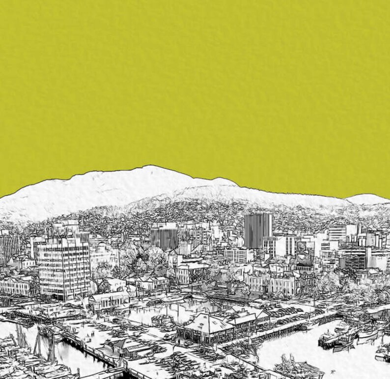 Tasmania Travel Poster Hobart Prints Hobart Art Hobart Etsy