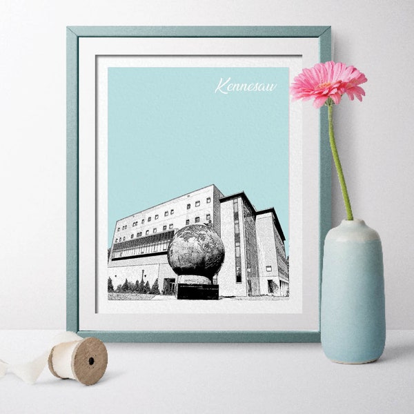 Kennesaw, Georgia, Kennesaw Georgia, Kennesaw Landscape, Kennesaw Gift, Travel Poster, Kennesaw Wall Art, Kennesaw Skyline, Kennesaw Poster