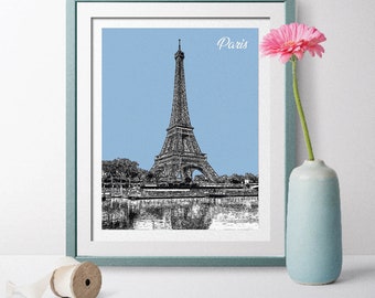 France Travel Poster, Paris Travel Poster, Paris Art, Paris Poster, Paris Wall Art, Paris Landscape, France Poster, France Art Eiffel tower