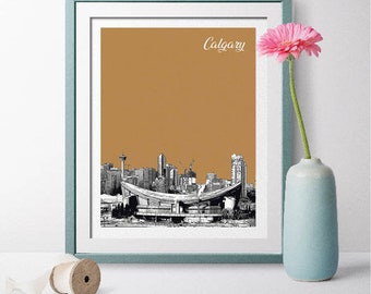 Canada Landscape, Calgary Poster, Alberta Print, Alberta Wall Art, Calgary Gift, Travel Gift, Wedding Gift, Housewarming Gifts